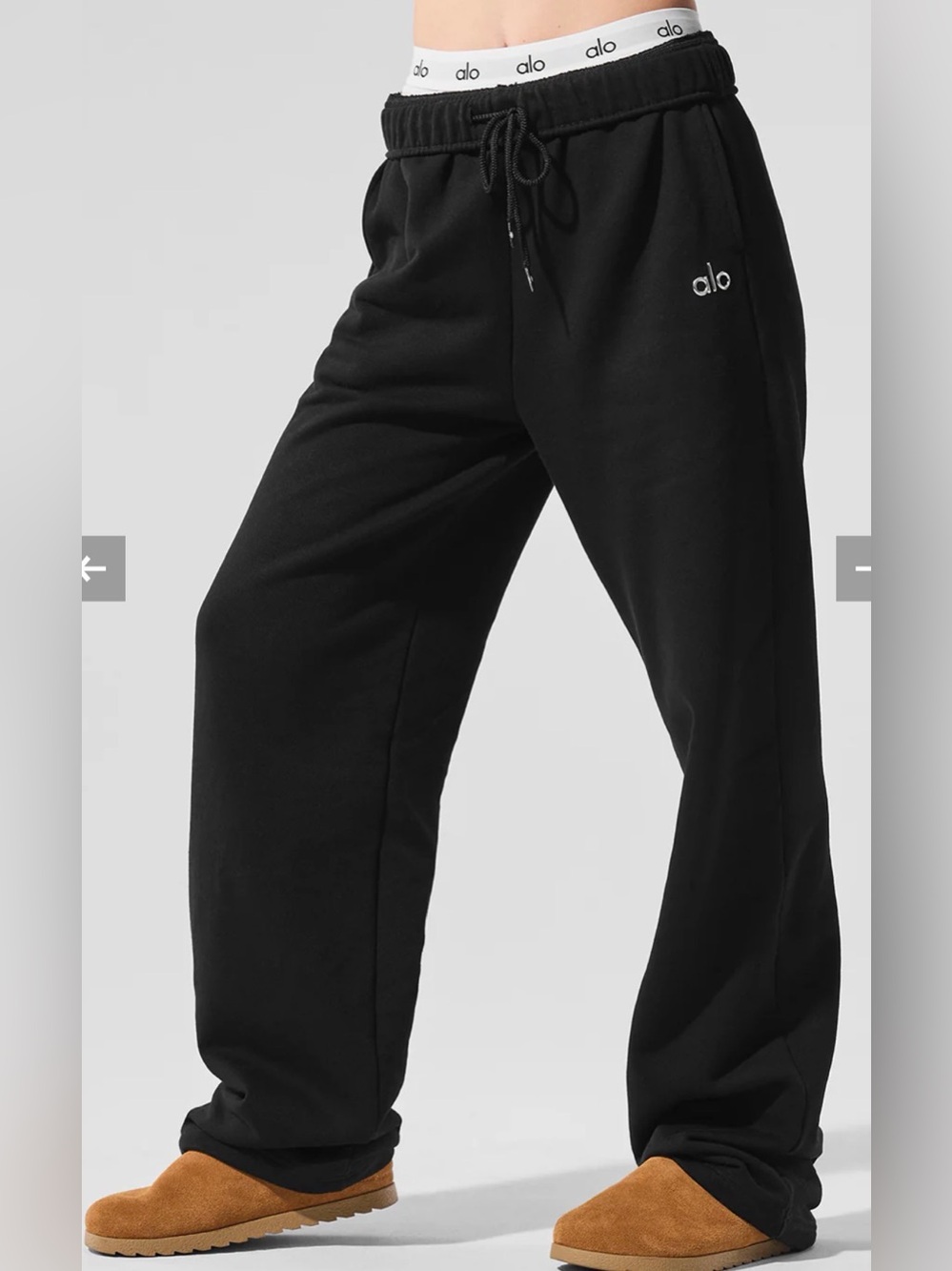ALO Yoga Black Accolade Straight Leg Sweatpants Size Small - C1-109
